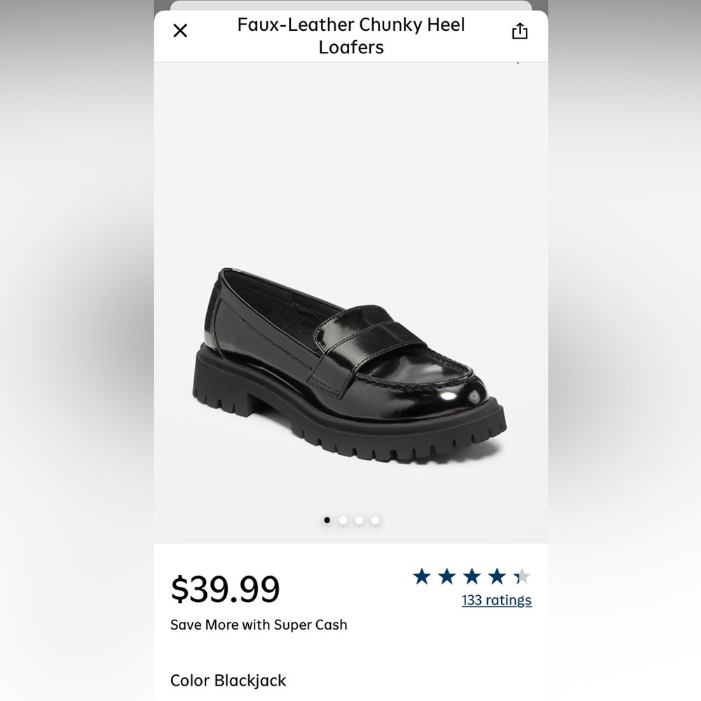 NWOT Old Navy chunky lug sole loafers - Picture 6 of 11